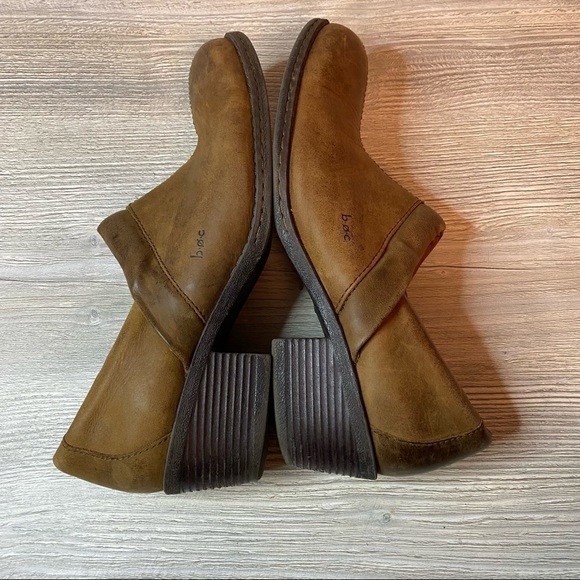 BOC Born concepts woman’s brown leather mule bootie clog Kinney bc0546 - Picture 8 of 12